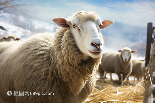 农村的家畜绵羊